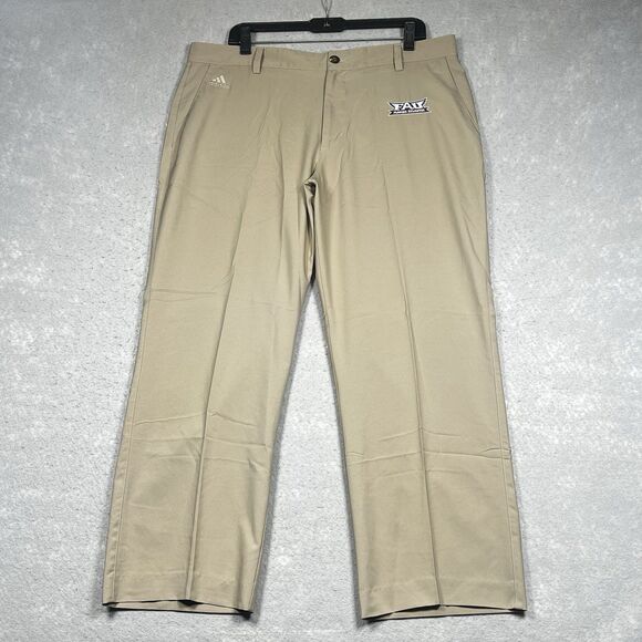Adidas Florida Atlantic University Pants Golf Size 36 Beige FAU Owls Pockets - Picture 1 of 15